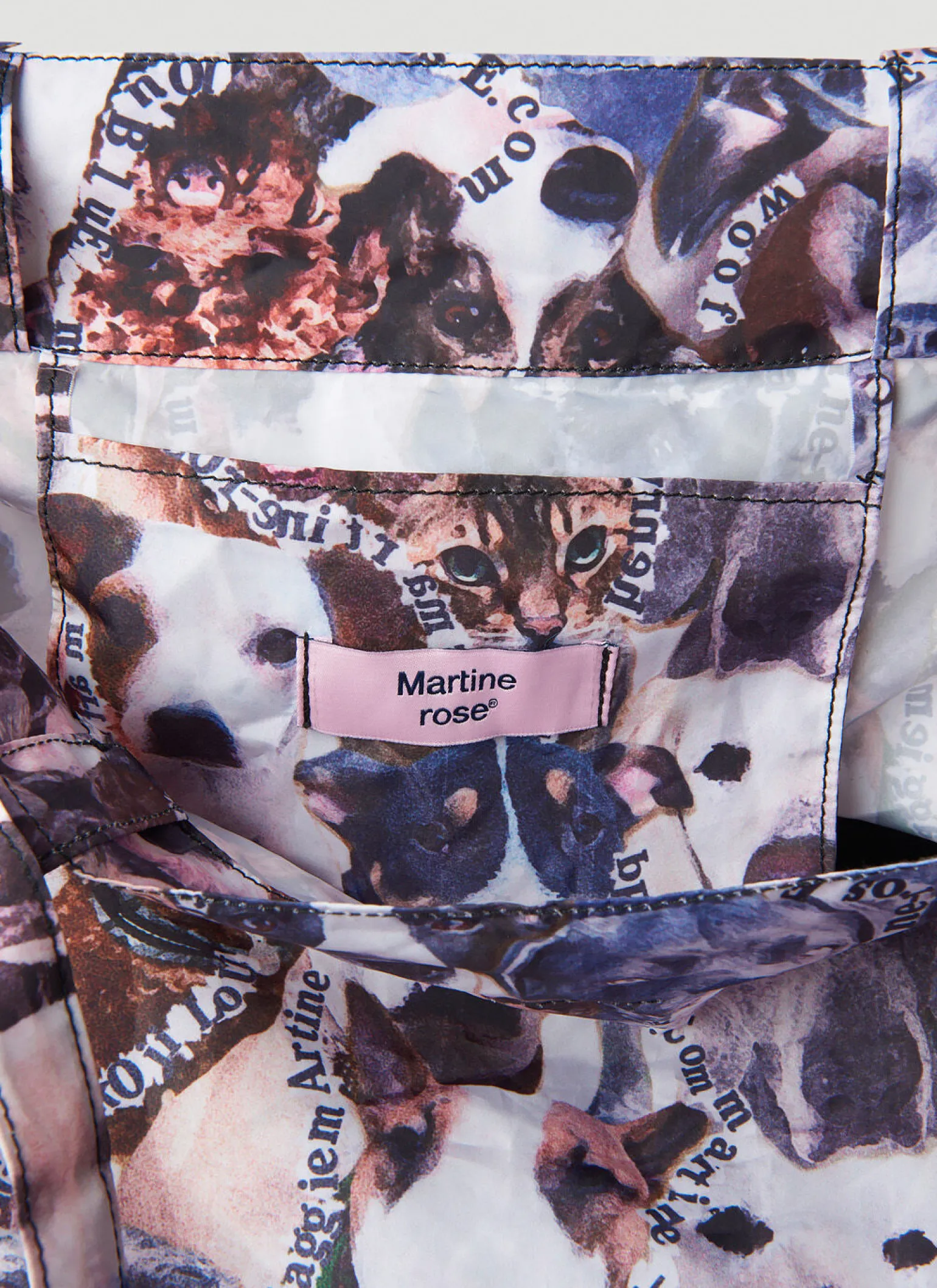 Foldable Dog Print Tote Bag
