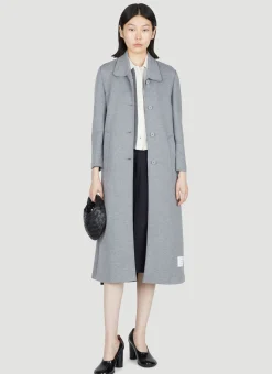 Four Bar Pleated Wool Midi Skirt