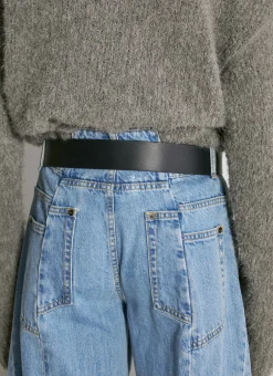 Four Stitches Leather Belt