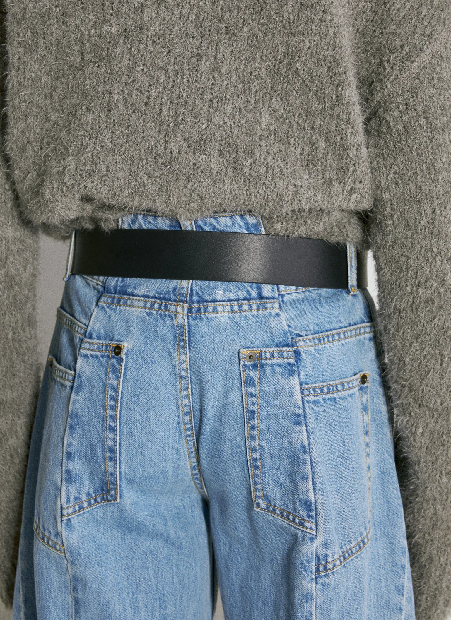 Four Stitches Leather Belt