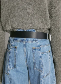 Four Stitches Leather Belt
