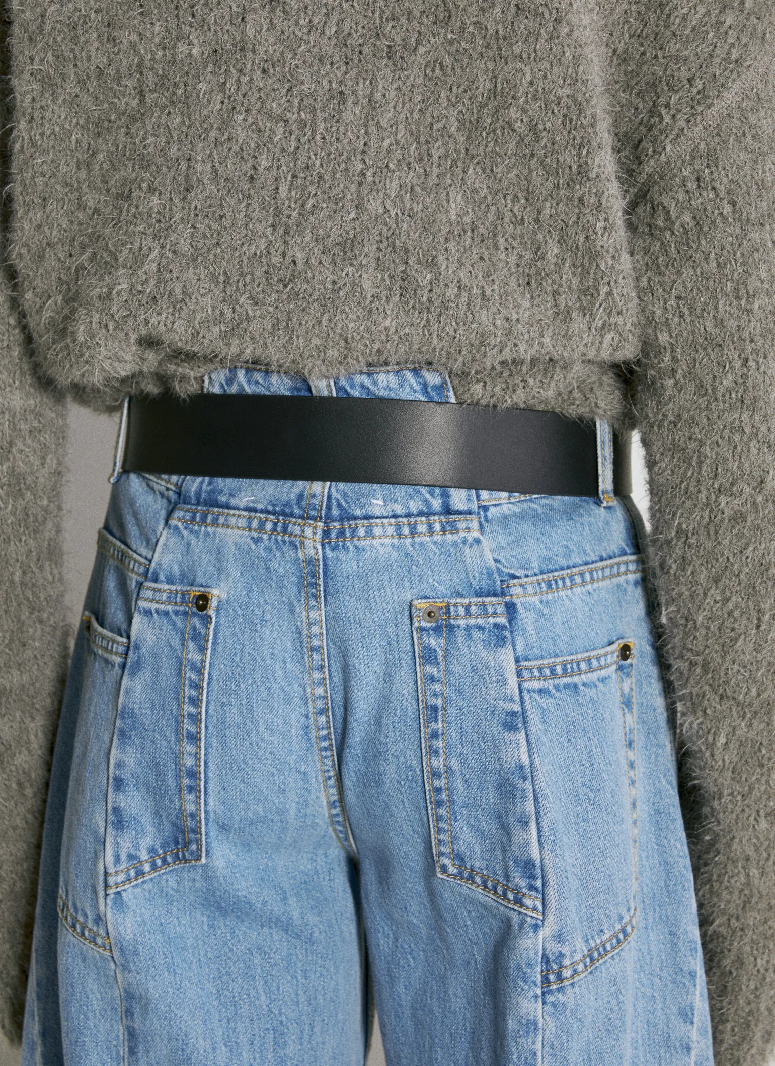 Four Stitches Leather Belt