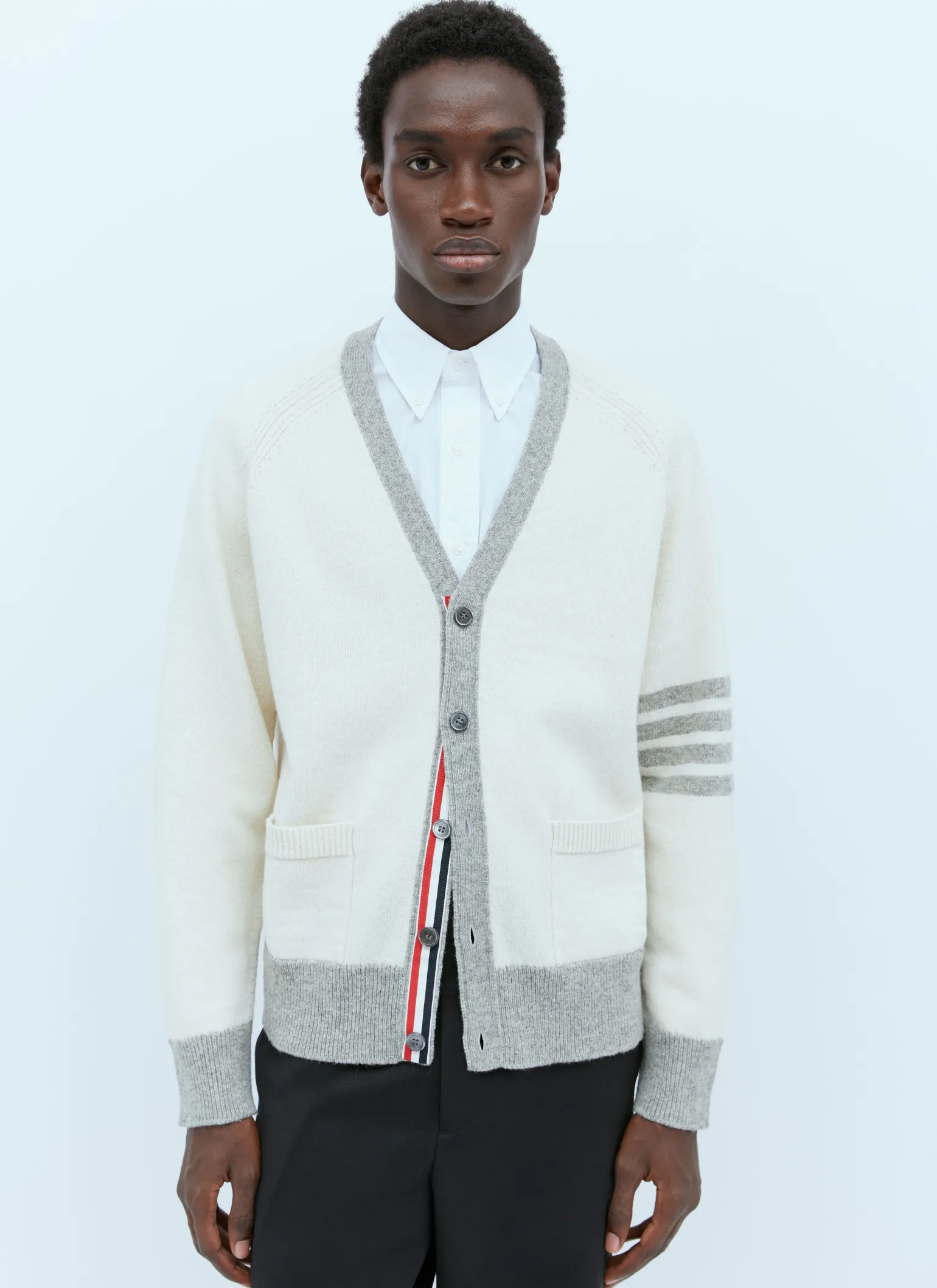 Four-Bar Jersey Stitch Cardigan