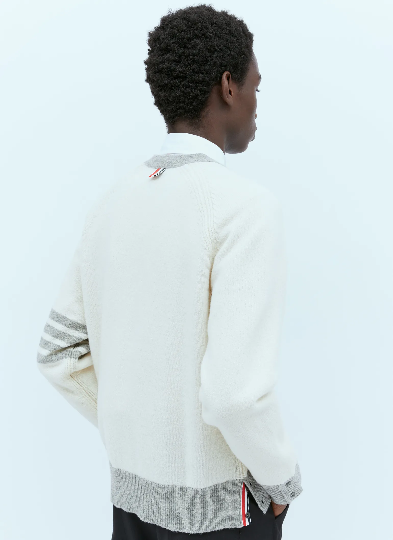 Four-Bar Jersey Stitch Cardigan