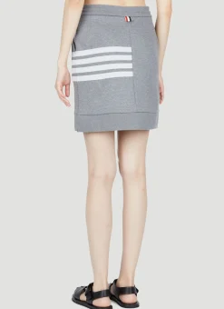 Four-Bar Knitted Mini Tube Skirt
