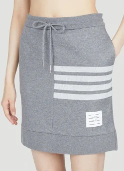 Four-Bar Knitted Mini Tube Skirt