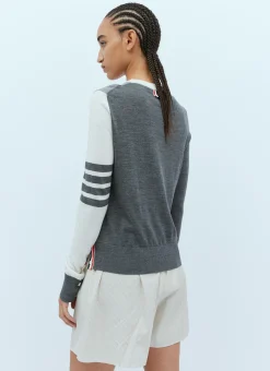 Four-Bar Wool Sweater