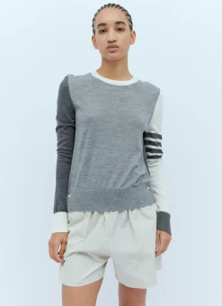 Four-Bar Wool Sweater