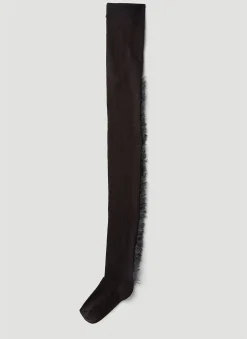 Frayed Trim Tights