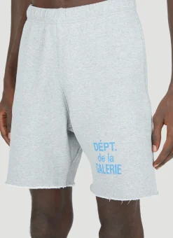 French Logo Print Sweat Shorts