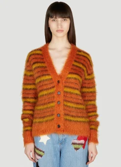 Fuzzy Stripe Cardigan