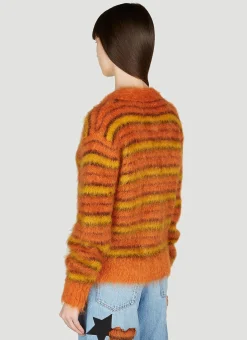 Fuzzy Stripe Cardigan