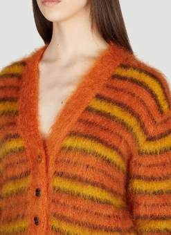 Fuzzy Stripe Cardigan