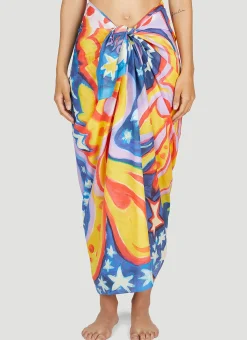 Galactic Paradise Sarong Midi Skirt