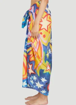 Galactic Paradise Sarong Midi Skirt