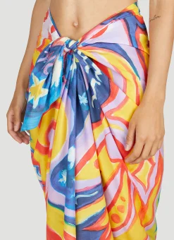Galactic Paradise Sarong Midi Skirt