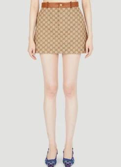 Gg Canvas Skirt
