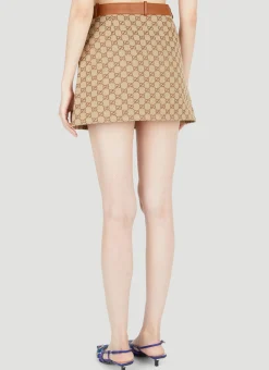 Gg Canvas Skirt