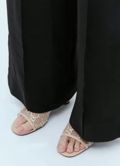 Gg Crystal Embellished Heeled Sandals