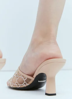 Gg Crystal Embellished Heeled Sandals