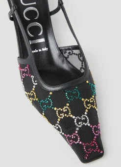 Gg Embellished Kitten Heels