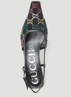 Gg Embellished Kitten Heels
