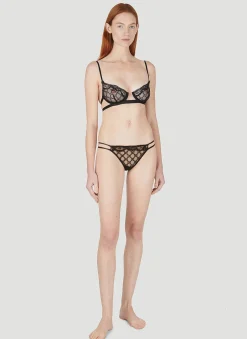 Gg Embroidered Tulle Lingerie Set