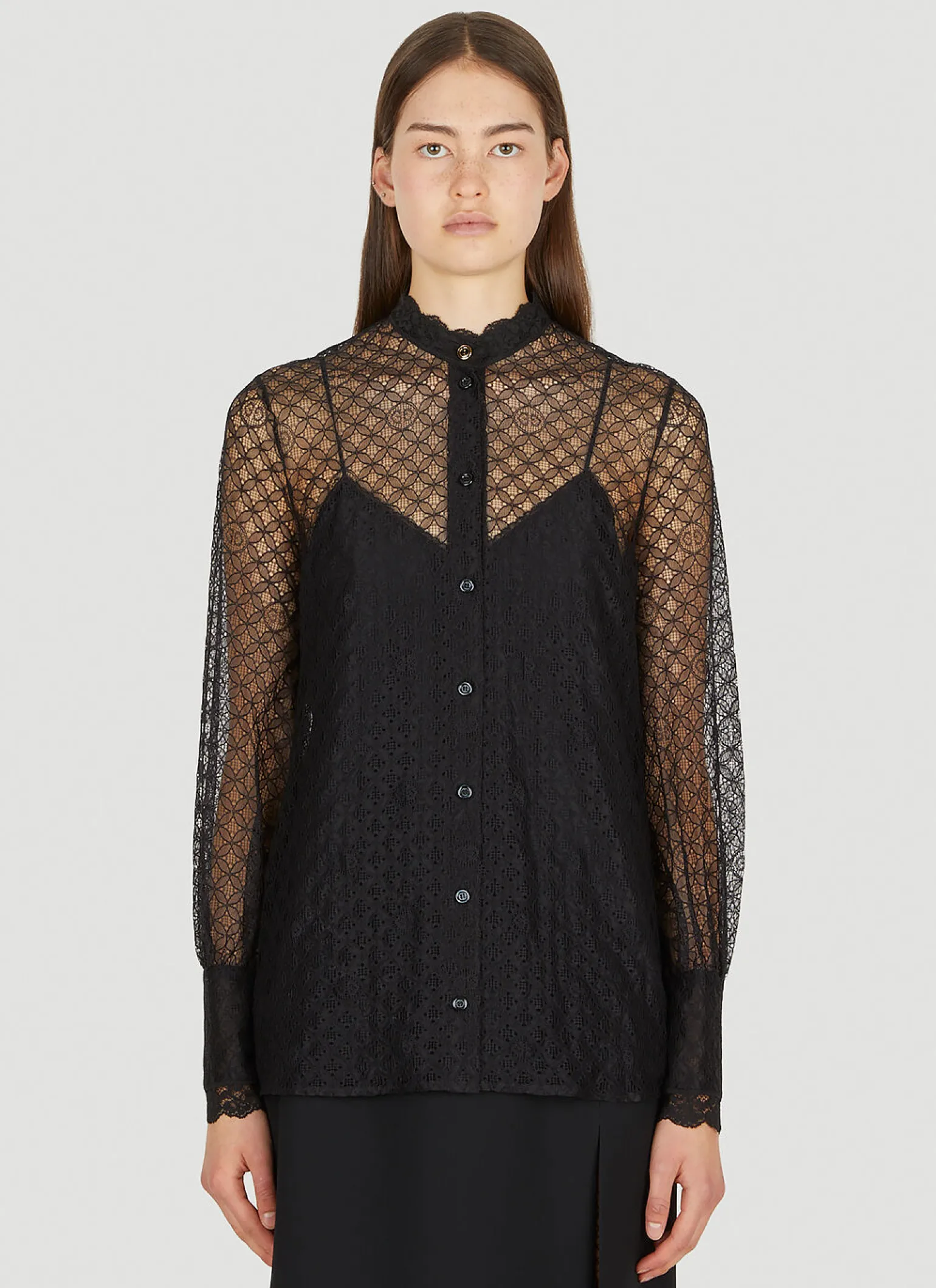 Gg Geometric Lace Shirt