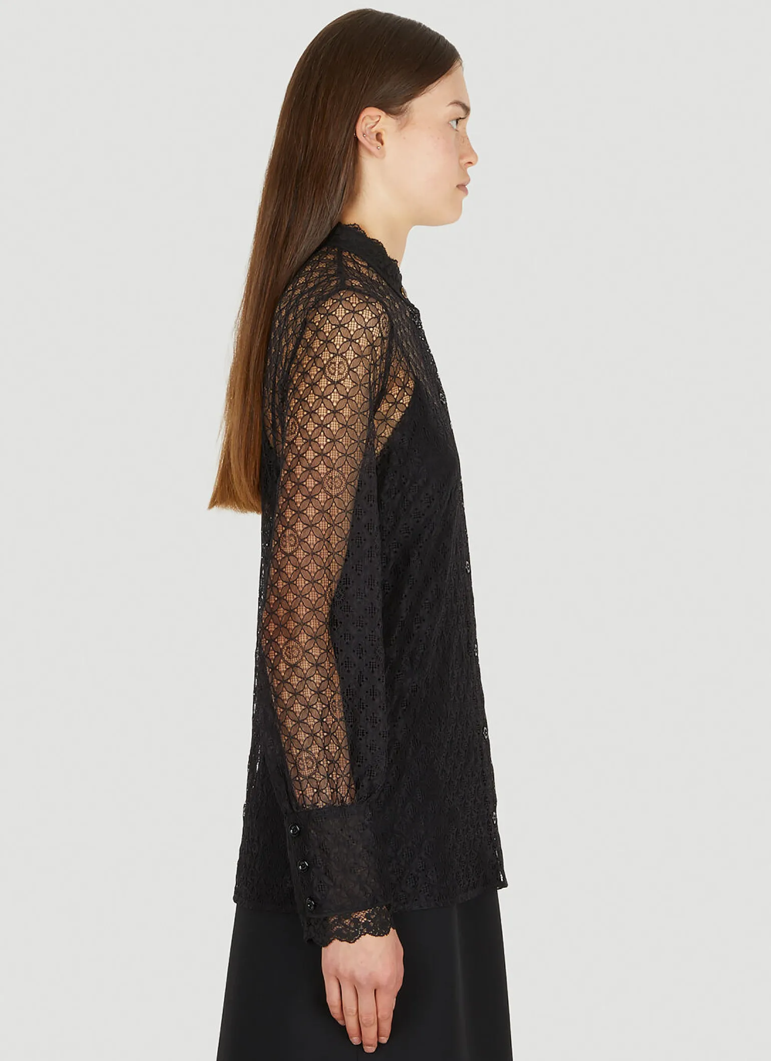 Gg Geometric Lace Shirt