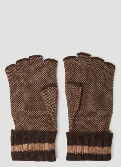 Gg Jacquard Fingerless Gloves