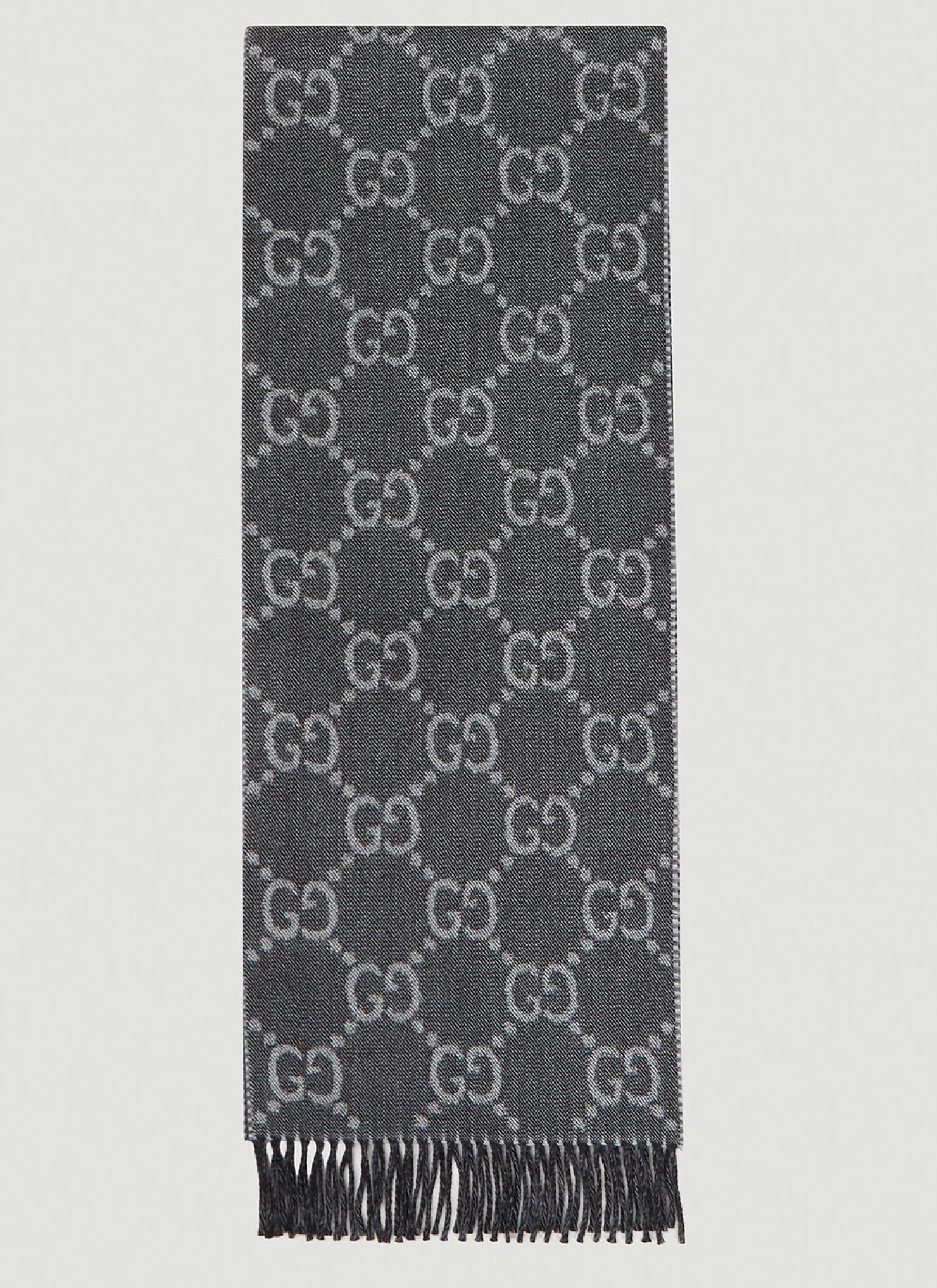Gg Jacquard Knit Scarf