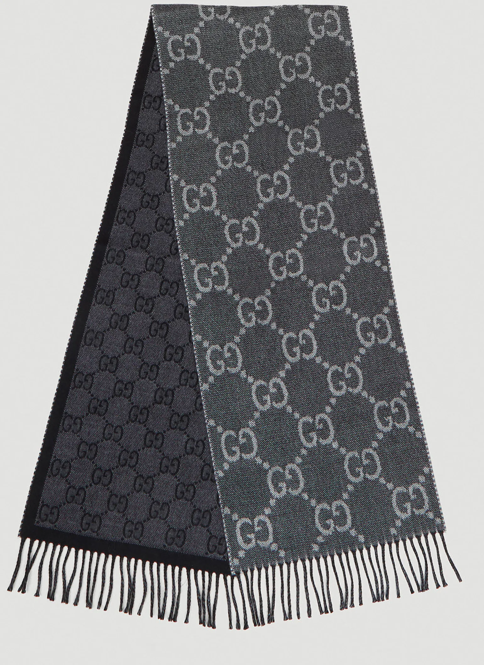 Gg Jacquard Knit Scarf