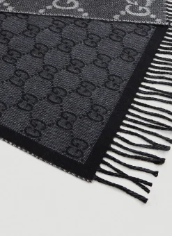Gg Jacquard Knit Scarf