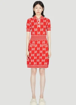 Gg Jacquard Polo Dress