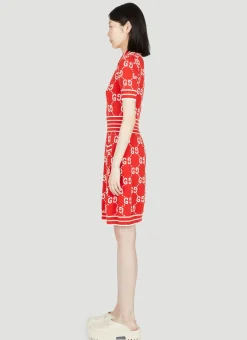 Gg Jacquard Polo Dress