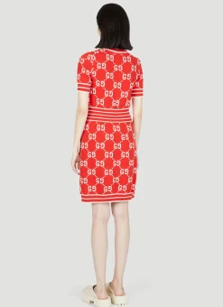 Gg Jacquard Polo Dress