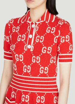 Gg Jacquard Polo Dress