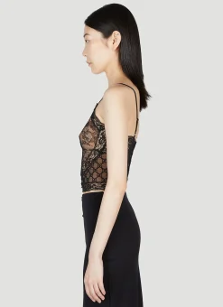 Gg Lace Lingerie Top