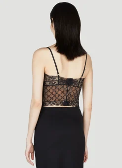 Gg Lace Lingerie Top