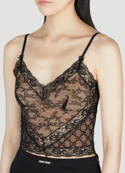 Gg Lace Lingerie Top