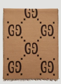 Gg Logo Jacquard Scarf