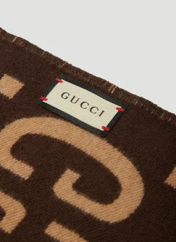 Gg Logo Jacquard Scarf