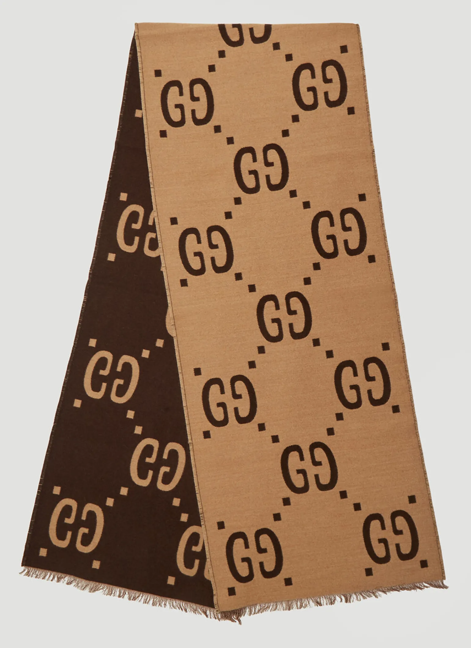 Gg Logo Jacquard Scarf