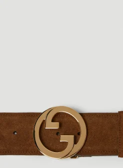 Gg Logo Plaque Blondie Belt