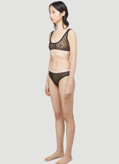 Gg Logo Sheer-Lace Lingerie Set