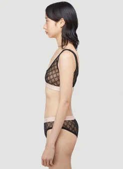 Gg Logo Sheer-Lace Lingerie Set