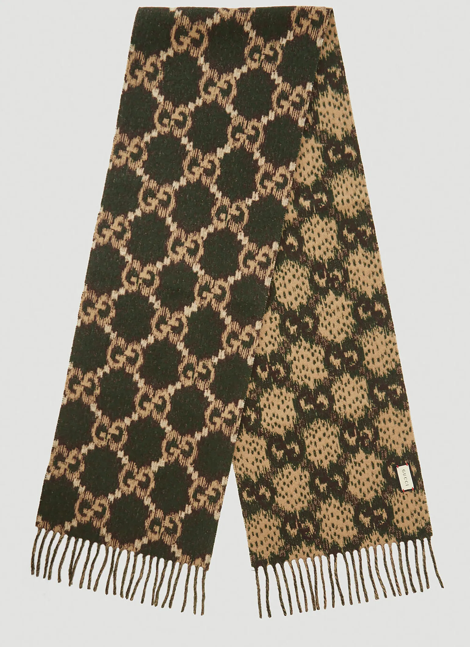 Gg Logo Wool Scarf