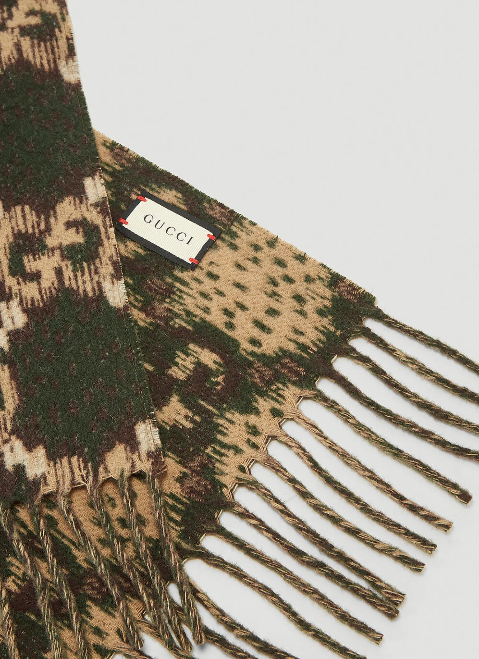 Gg Logo Wool Scarf