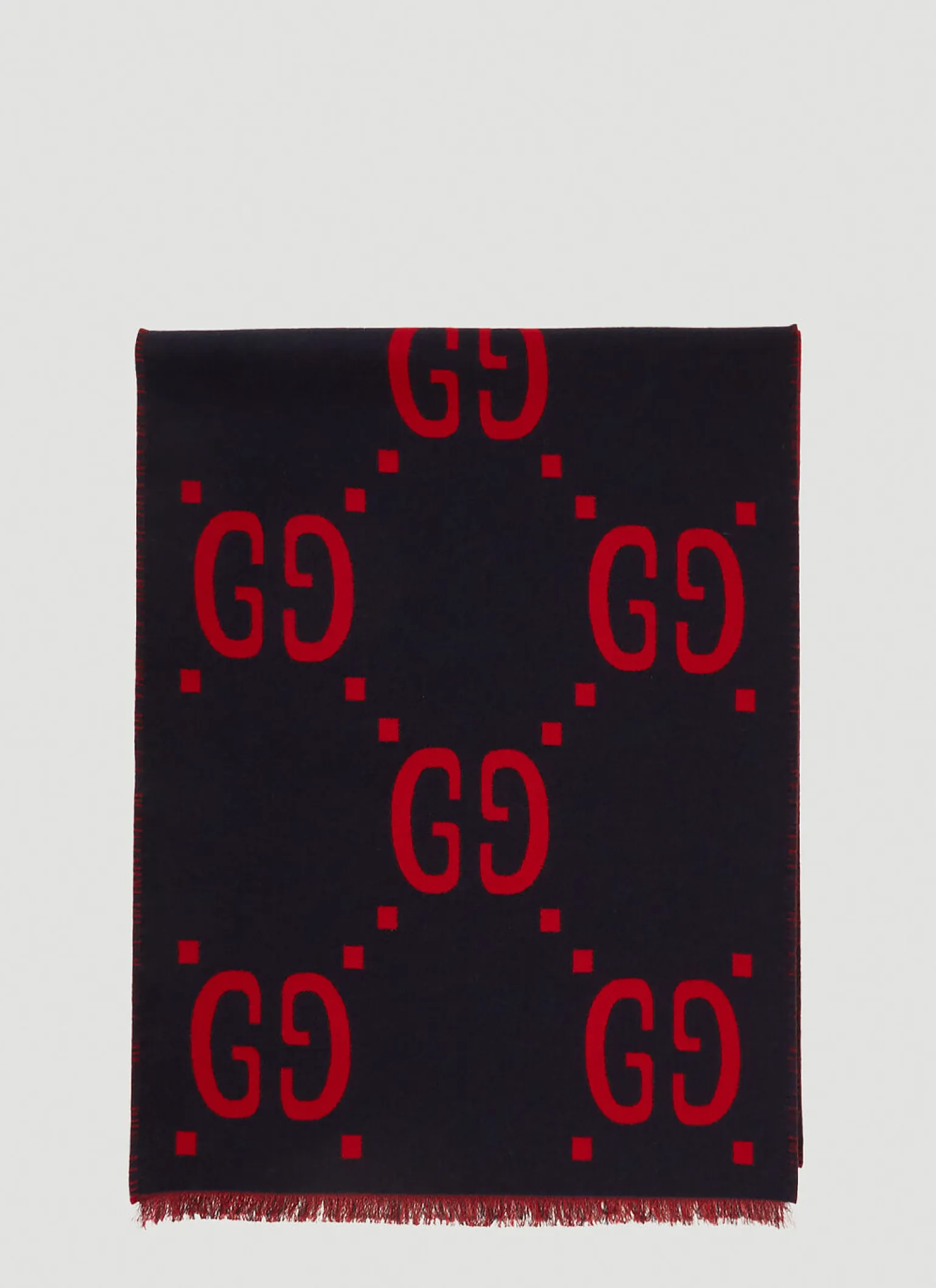 Gg Logo Wool Scarf