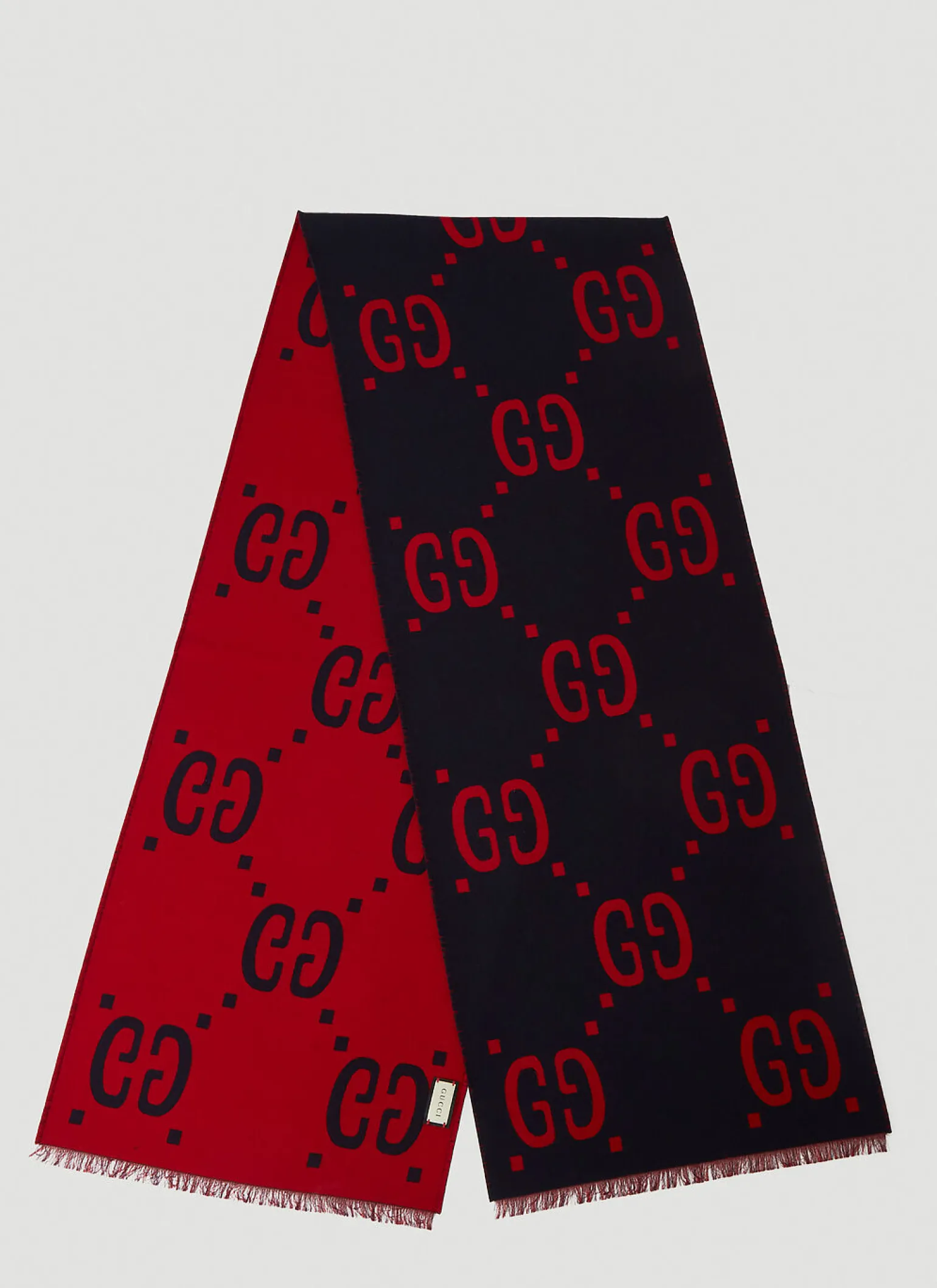 Gg Logo Wool Scarf